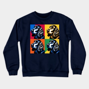 Field Spaniel Pop Art - Dog Lovers Crewneck Sweatshirt